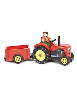 Le Toy Van Red Wooden Tractor