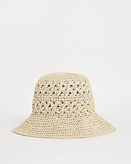 Natural Crochet Straw Hat