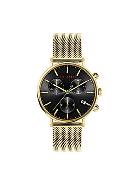 Ted Baker Yellow Gold Mesh Strap Watch