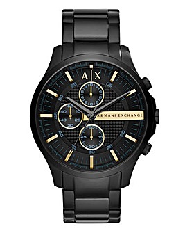Armani Exchange Gents Black Chronograph Bracelet Watch
