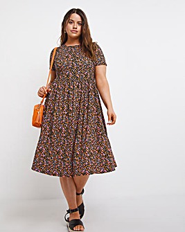 Floral Print Supersoft Midi Dress
