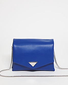 Blue Padded Faux Leather Multiway Bag