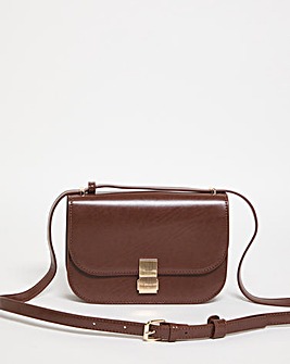 Tan Classic Faux Leather Across Body Bag
