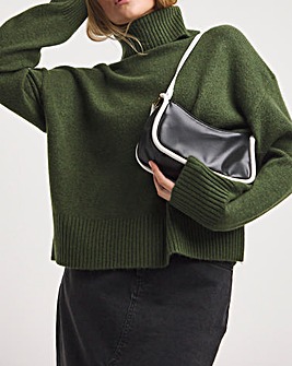 Contrast Detail Colour Block Bag