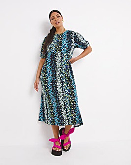 Floral Supersoft Jersey Midi Dress