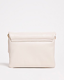 Cream Padded Faux Leather Multiway Bag