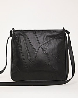 Leather Patchwork Messenger Bag