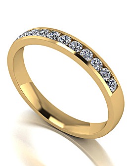 9ct Gold Moissanite Band Ring