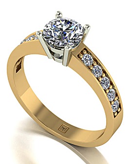 Lynsey 9ct Gold Moissanite Ring