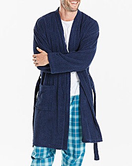 Navy Towelling Dressing Gown