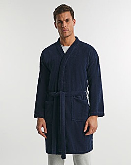 Navy Towelling Dressing Gown