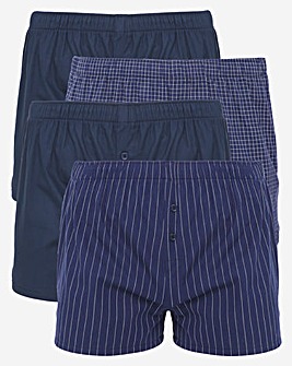 4 Pack Multi Woven Boxers