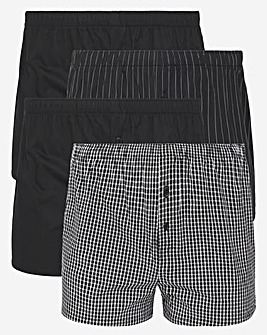 4 Pack Multi Woven Boxers