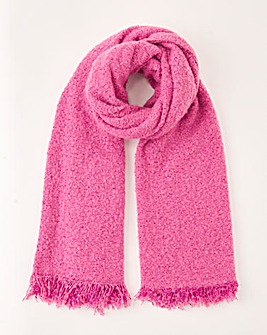 Pink Boucle Sequin Scarf