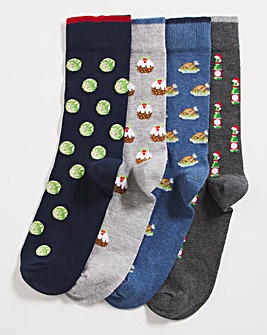 Christmas Novelty Pack 4 Socks