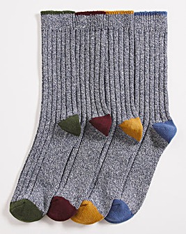 Pack Of 4 Heel and Toe Boot Socks