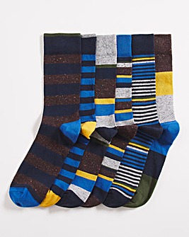 Pack Of 6 Multi Nep Socks