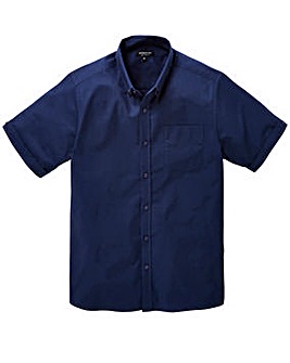 Navy Short Sleeve Oxford Shirt Long