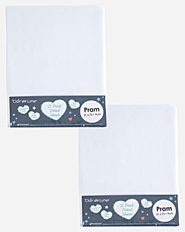 Micro-Fresh 2 Pack Fitted Pram Sheets
