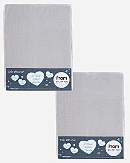 Micro-Fresh 2 Pack Fitted Pram Sheets
