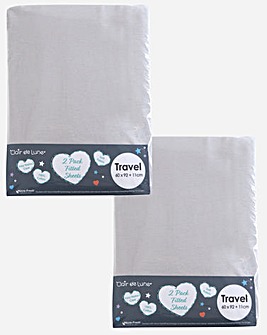Micro-Fresh 2 Pack Fitted Travel Crib Sheets