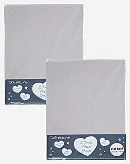 Micro-Fresh 2 Pack Fitted Cot Bed Sheets