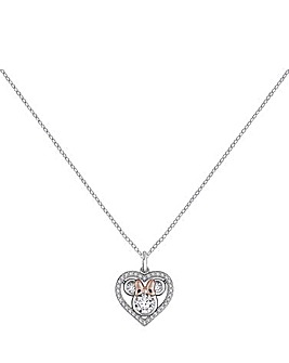 Sterling Silver Stone Set Minnie Mouse Necklace