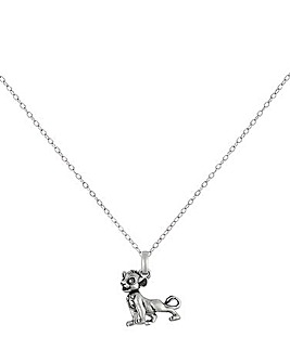 Sterling Silver 3D Simba Pendant Necklace