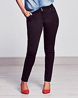 Premium Shape & Sculpt Black High Waisted Straight Leg Jeans Regular Length