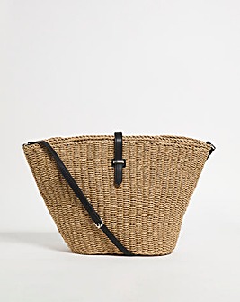 Large Raffia Basket Beach Bag