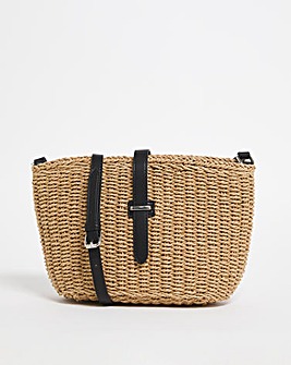 Small Raffia Basket Bag