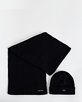Jack & Jones Beanie & Scarf Giftbox - Black