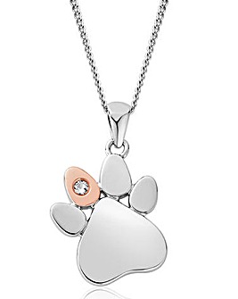 Clogau Paw Print Pendant Necklace