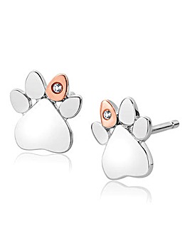 Clogau Paw Print Stud Earrings