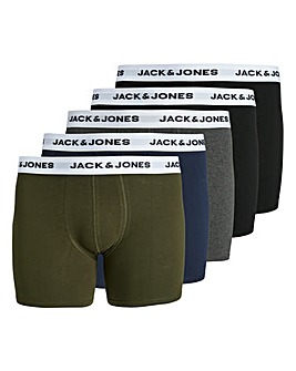 Jack & Jones Basic Waistband 5 Pack Trunks - Multi