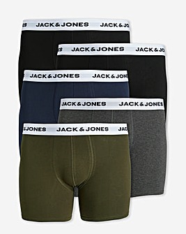 Jack & Jones Basic Waistband 5 Pack Trunks - Multi