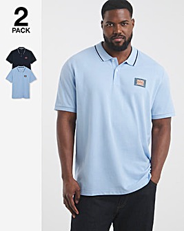 Jack & Jones Hudson Logo Polo 2 Pack - Multi