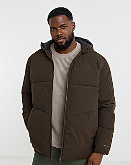 Jack & Jones Global Puffer Coat - Brown