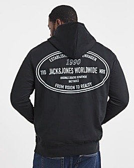 Jack & Jones York Logo Hoodie - Black