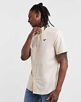 Voi Plain Oxford Short Sleeve Shirt Long Length