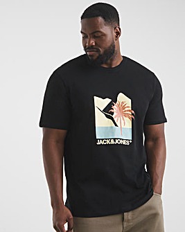 Jack & Jones Barbados Graphic T-Shirt - Black
