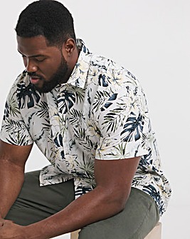 Jack & Jones Hawaii All Over Print Shirt - Clouddancer