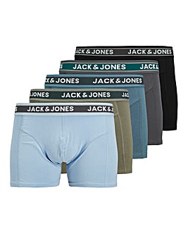 Jack & Jones Evan Solid 5 Pack Trunks - Multi