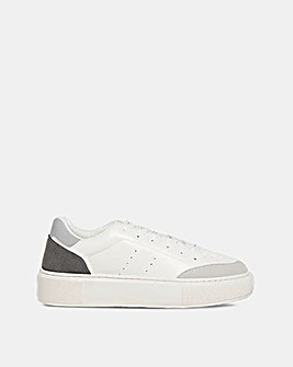 Jack & Jones Aspire Court PU Trainer - White Multi