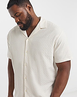 Jack & Jones Blaleo Textured Resort Shirt - Cream