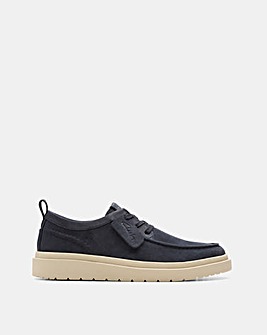 Clarks Polden Moc Shoe - Navy Suede