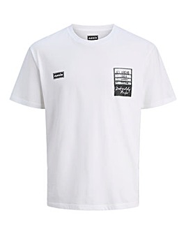 Jack & Jones Oasis Crew Neck T-Shirt - White Multi