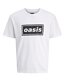 Jack & Jones Oasis Crew Neck T-Shirt - White/Multi