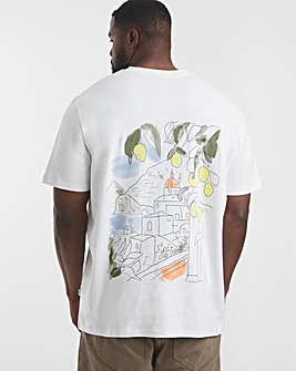 Jack & Jones Amalfi Back Graphic T-Shirt - White