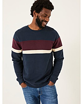 Fatface Brooke Cut Sew Sweatshirt - Navy